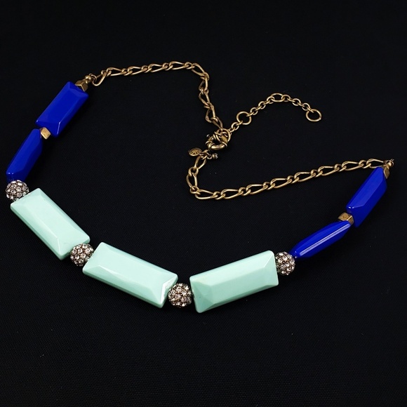 J. Crew Jewelry - J. Crew Necklace Blue and Pale Green Long Beads